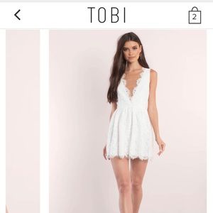 SOLD | Short White Lace Dress